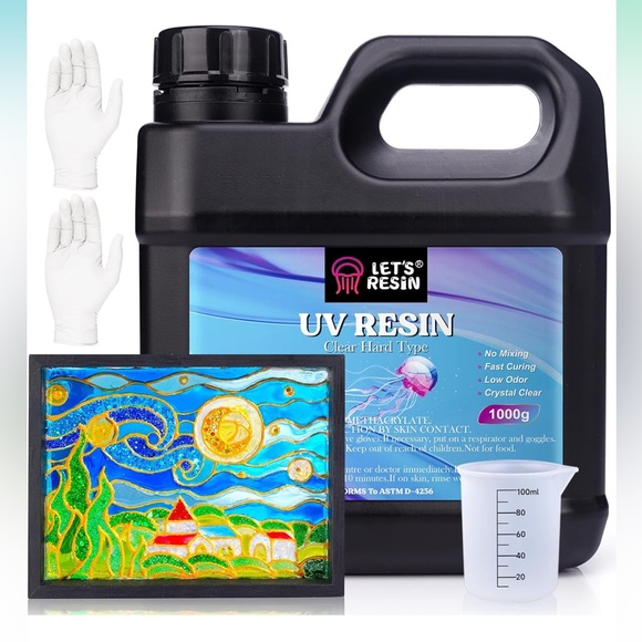 NIB Let's Resin UV Resin Clear Hard Type - Picture 2 of 6